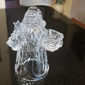 Crystal Santa Candlestick Holder